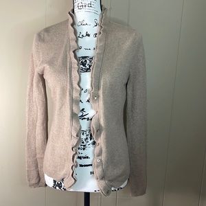 Garnet Hill 100% Cashmere Cardigan Sweater Womens Size S